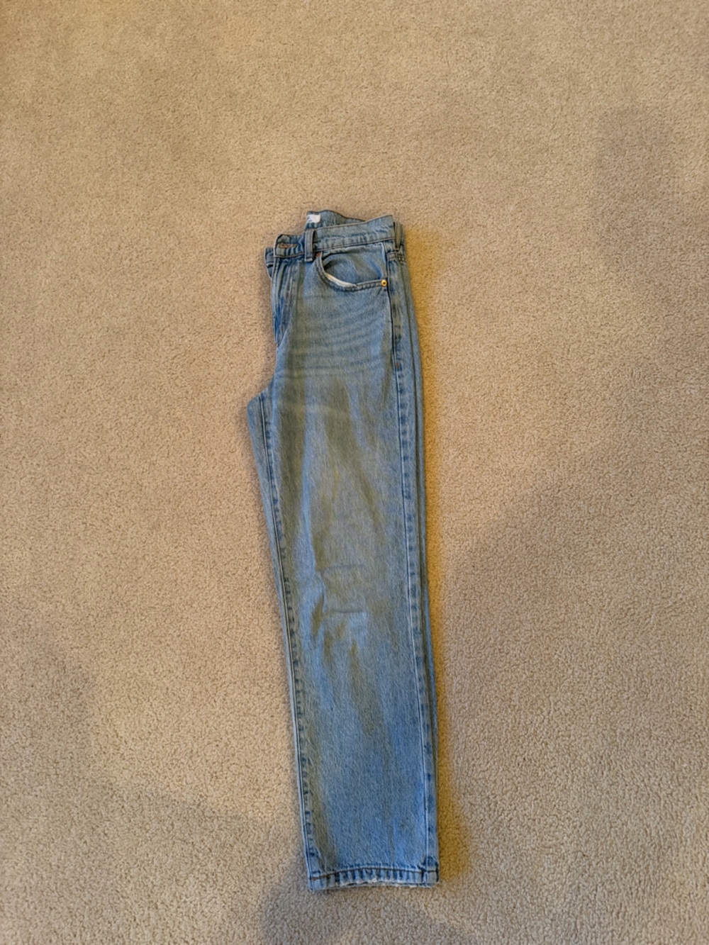 Garage Light Blue High-Waist Straight Jeans